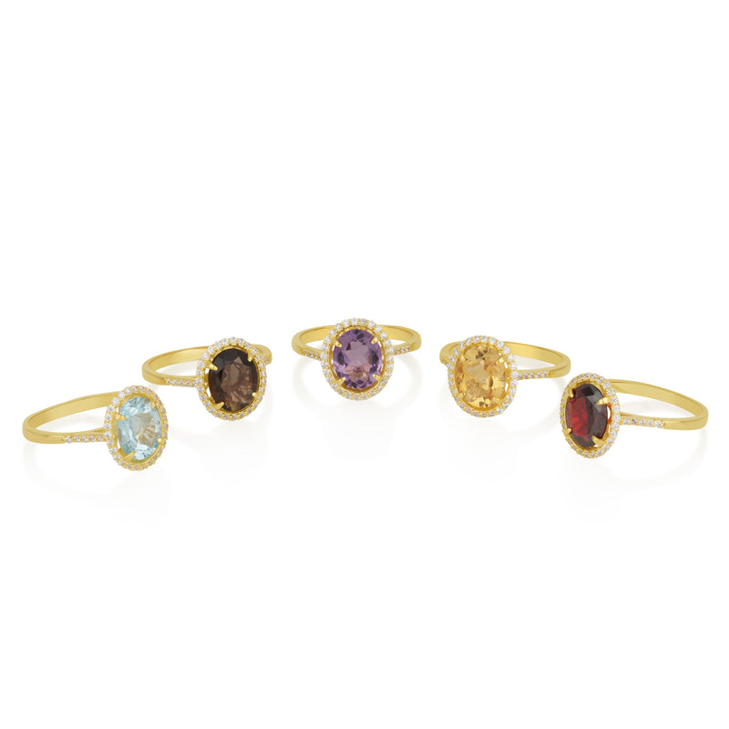 Vitalia - Oval Ring Blue Topaz