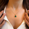 Amadora Oval Necklace - Emerald spinel
