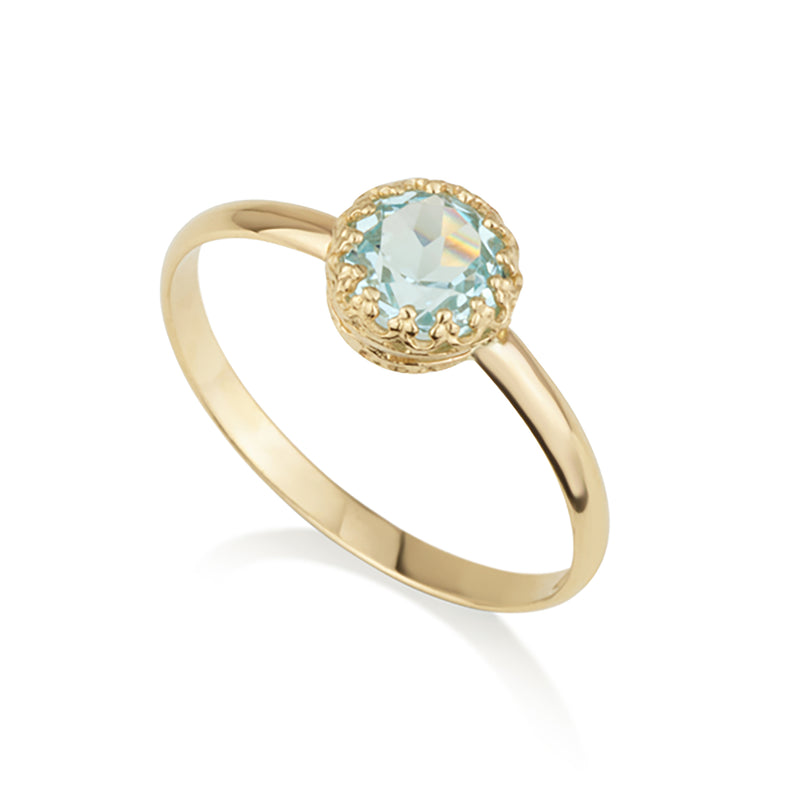 Ring - Blue Topaz with decoration