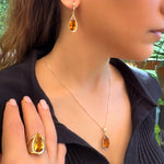 Mea Earrings - Citrine