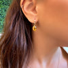 Amadora Oval Earrings - Citrine