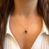 Amadora Oval Necklace - Amethyst