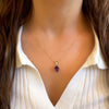 Amadora Oval Necklace - Amethyst