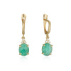 Patrizia Oval  Earrings - Natural Emerald