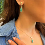 Vero Earrings - Natural Emerald
