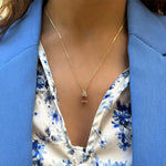 Patrizia Rectangle Necklace - Morganite Spinel