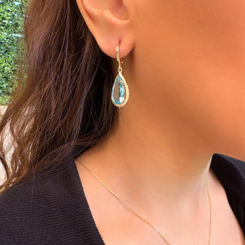 Mea Earrings - Blue Topaz