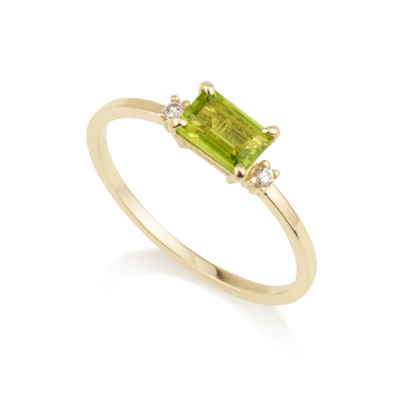 Diamond Octagon Ring - Peridot