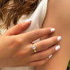 Ring Sparkling - zircon stones