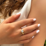 Ring Sparkling - zircon stones