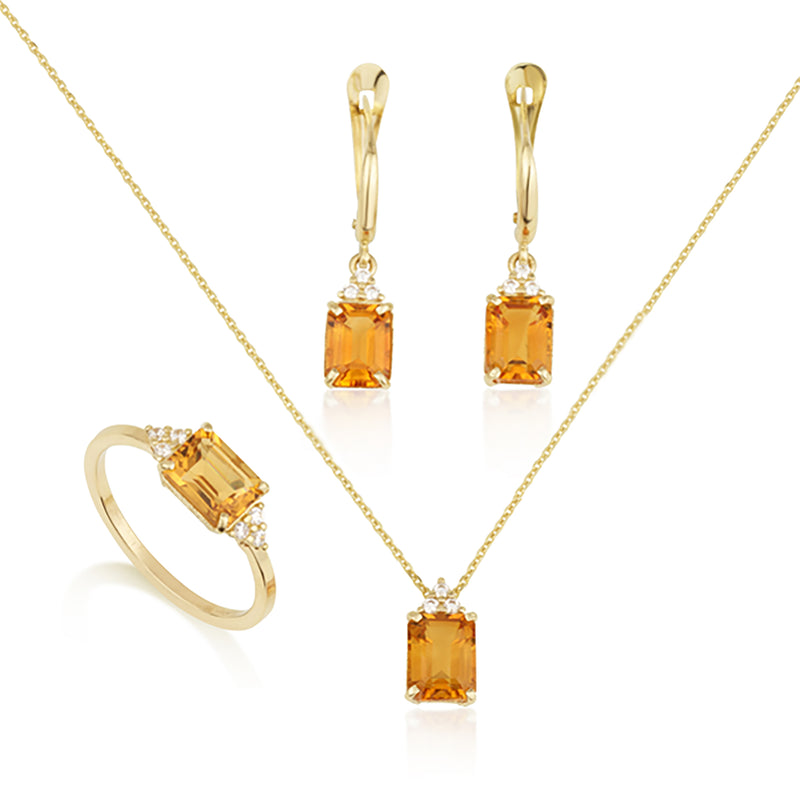 Patrizia Rectangle Ring - Citrine