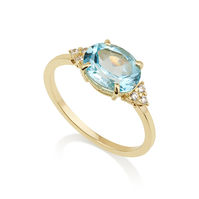 Patrizia Oval  Ring - Blue Topaz
