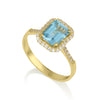 Vitalia - Rectangle Ring Blue Topaz