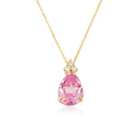 Patrizia Drop Necklace - Pink Spinel