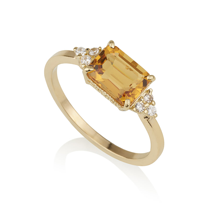 Patrizia Rectangle Ring - Citrine