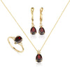 Patrizia Drop Necklace - Garnet C.z.