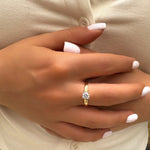Ring Sparkling - zircon stones