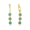 Amadora Long Earrings - Natural Emerald
