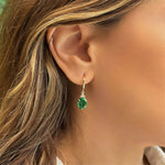 Patrizia Oval  Earrings - Emerald Spinel