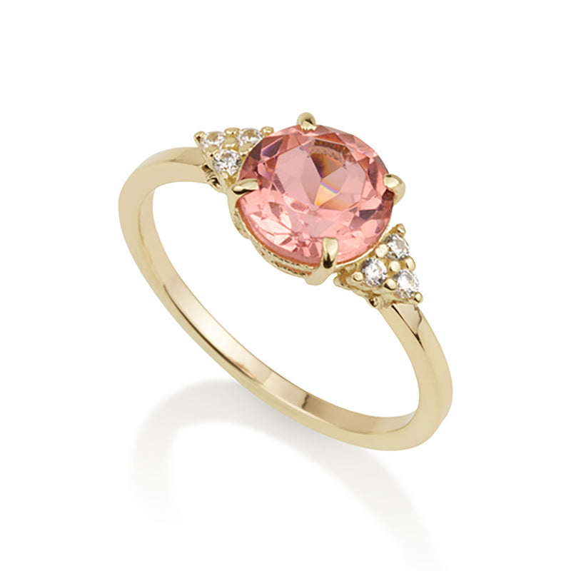 Patrizia Round Ring - Morganite Spinel