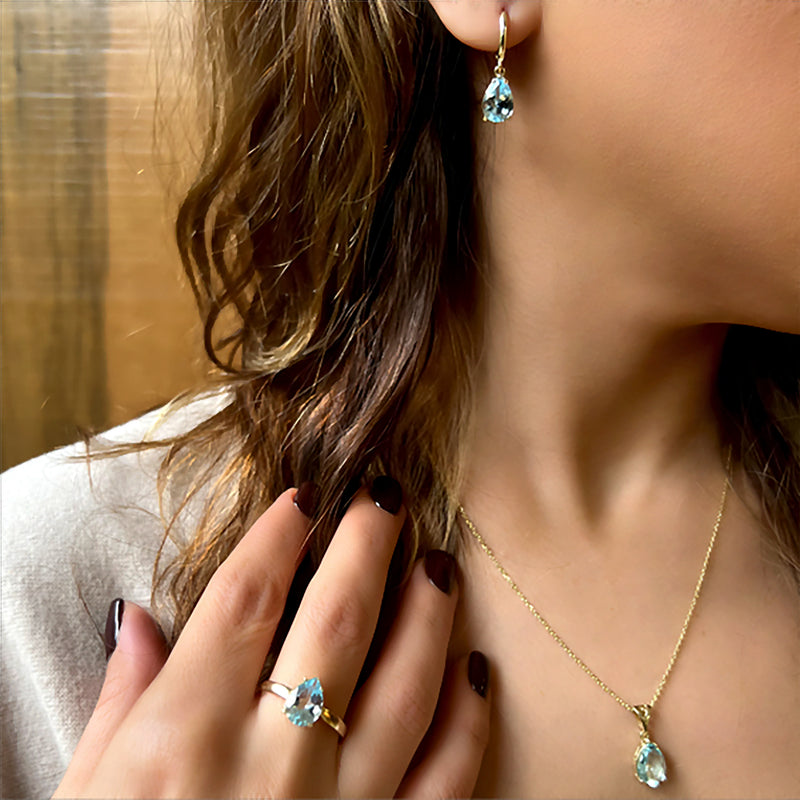 Ala Necklace - Blue Topaz