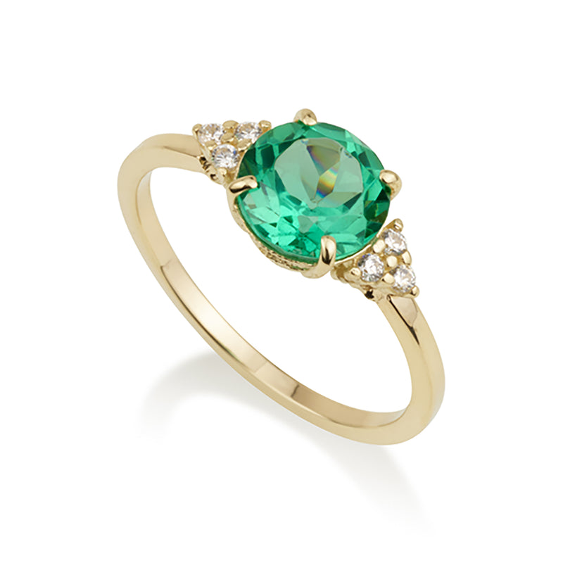 Patrizia Round Ring - Light Emerald Spinel