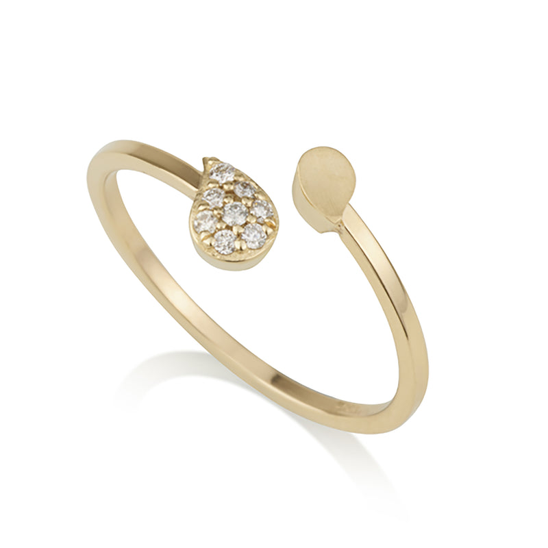 Ring - Drop with diamonds