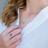 Jolanda Ring -  Blue Topaz and Amethyst