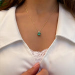 Patrizia Round Necklace - Light Emerald Spinel
