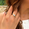 Ring Sparkling - zircon stones