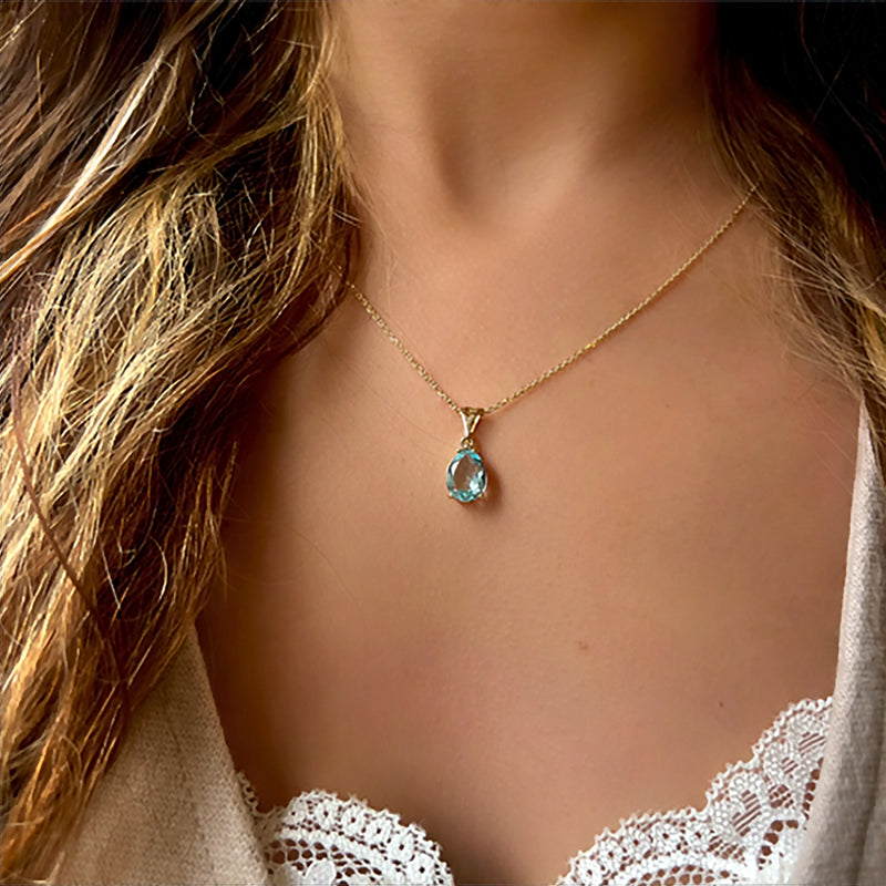 Ala Necklace - Blue Topaz