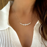 Necklace Sparkling - Nine zircon stones