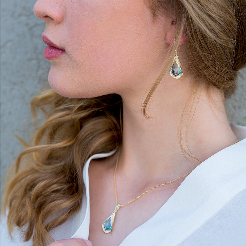Jolanda Necklace - Blue Topaz