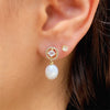 Pearl Earrings - zircons