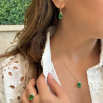 Patrizia Oval  Earrings - Emerald Spinel