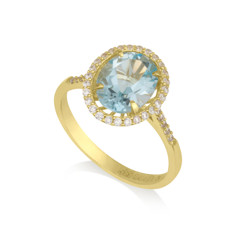 Vitalia - Oval Ring Blue Topaz