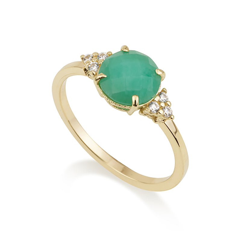Patrizia Round Ring - Natural Emerald
