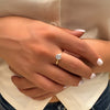 Ring Sparkling - zircon stones