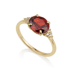 Patrizia Oval  Ring - Garnet C.z.