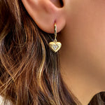 Earrings - Heart with zircons