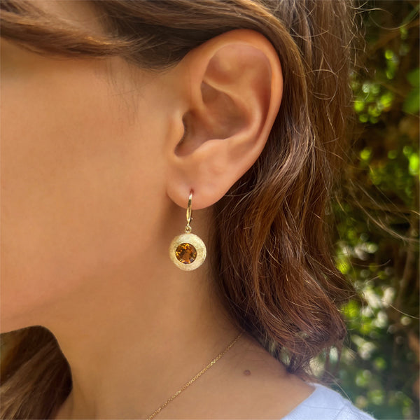 Norah Earrings - Citrine