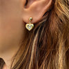 Earrings - Heart with zircons