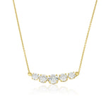 Amadora Necklace five stone - Zircons