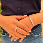 Ring Sparkling - zircon stones