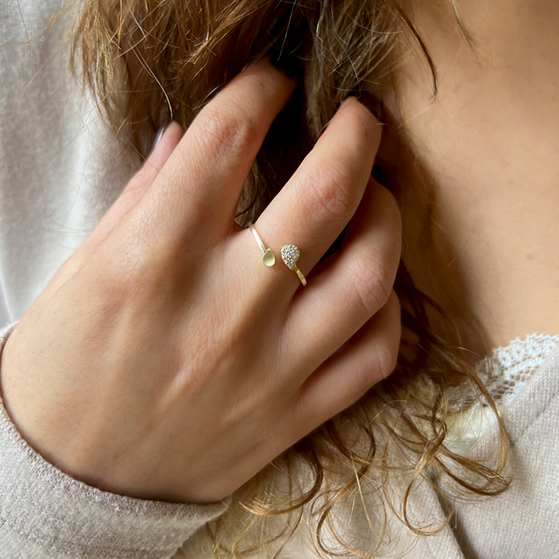 Ring - Drop with diamonds