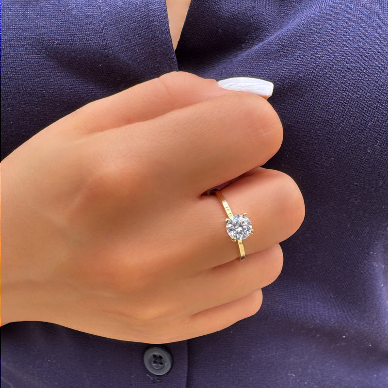 Ring Sparkling - zircon stones