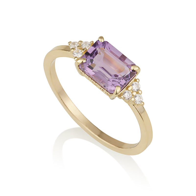 Patrizia Rectangle Ring - Amethyst