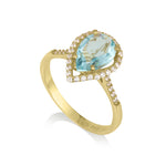 Vitalia - Drop Ring Blue Topaz