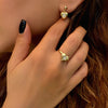 Earrings - Heart with zircons
