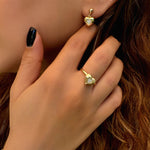 Earrings - Heart with zircons